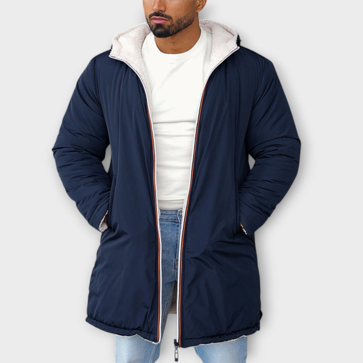 Men's Insulated Winter Jacket Relaxed Fit Warm Coat 2
