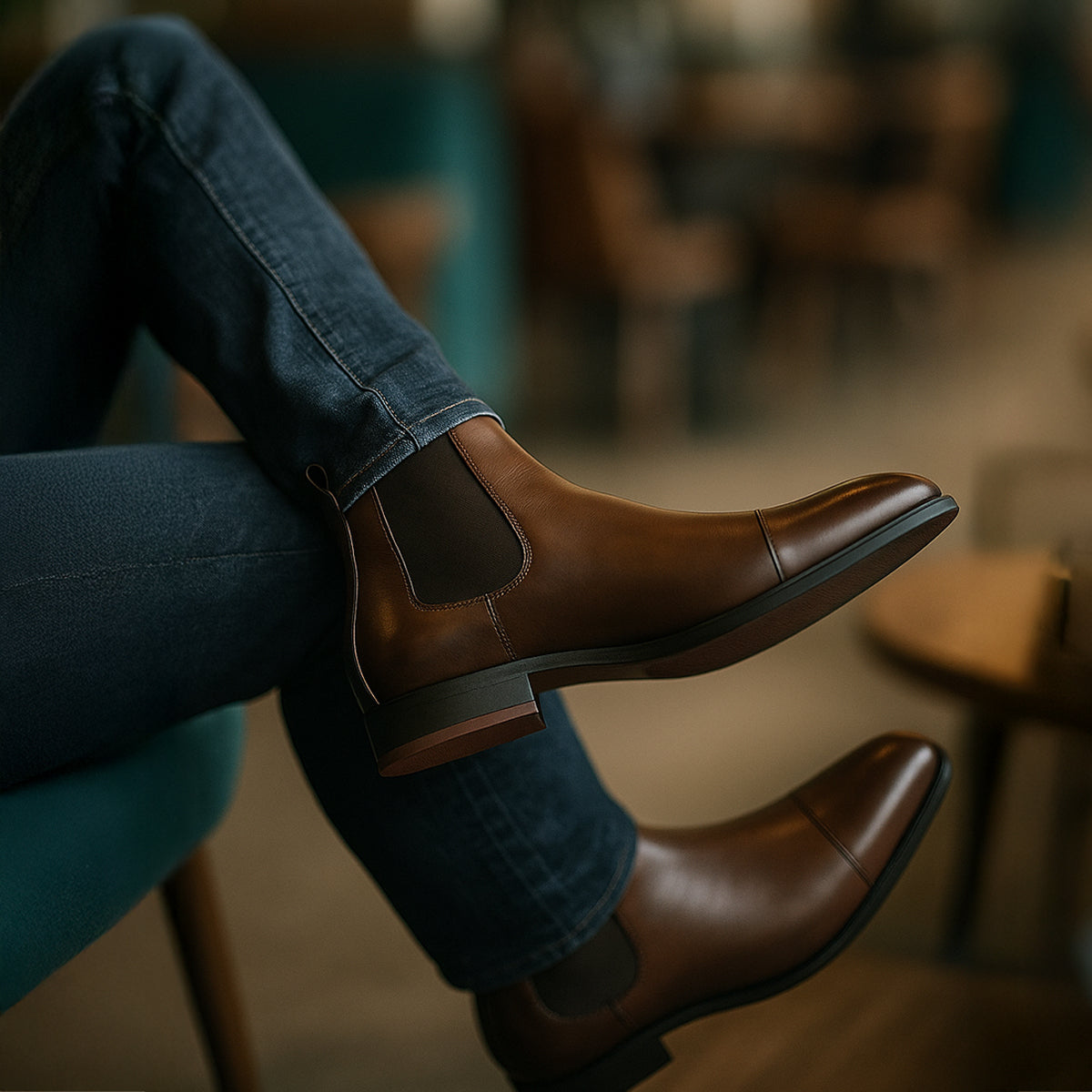 Men's Slip On Chelsea Boots Round Toe Ankle Footwear 8
