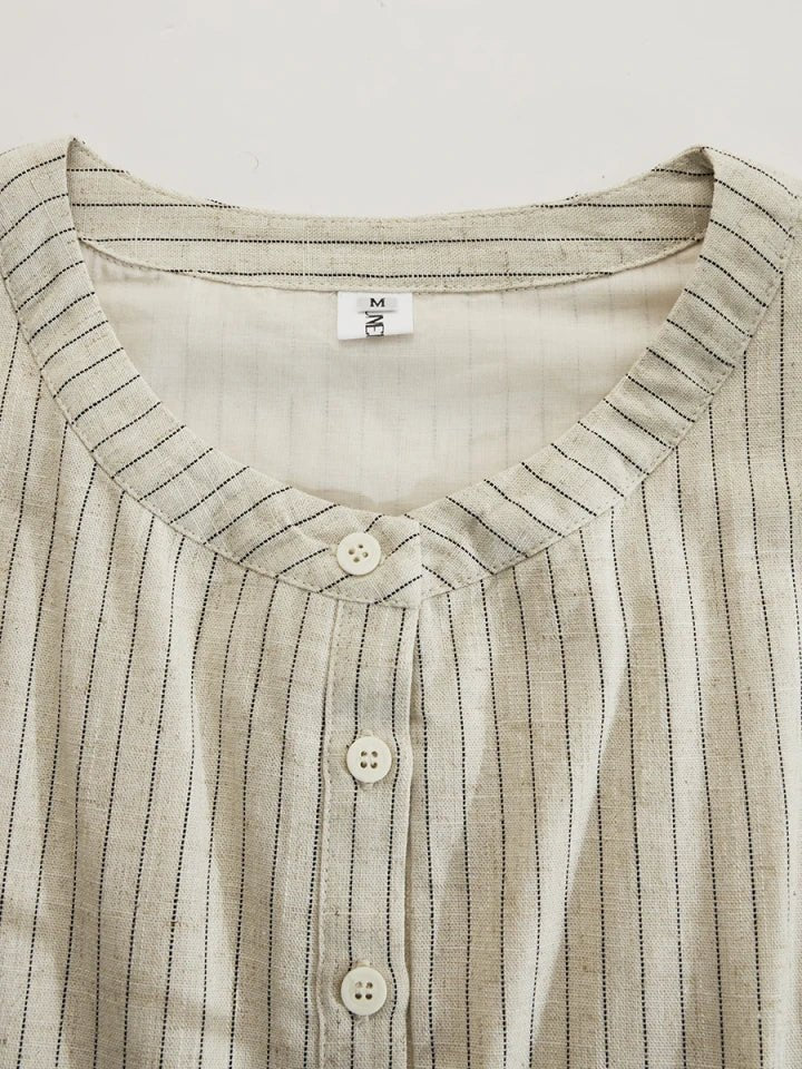 Amelia | Women's Striped Button-Down Midi Dress 8