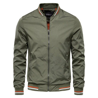 Men's Bomber Jacket | Full Zip & Ribbed Trim 1