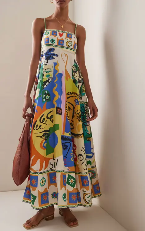 Art-Inspired Linen Summer Dress for Women – Breezy & Stylish 1