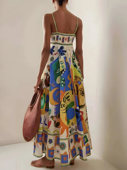 Art-Inspired Linen Summer Dress for Women – Breezy & Stylish 2