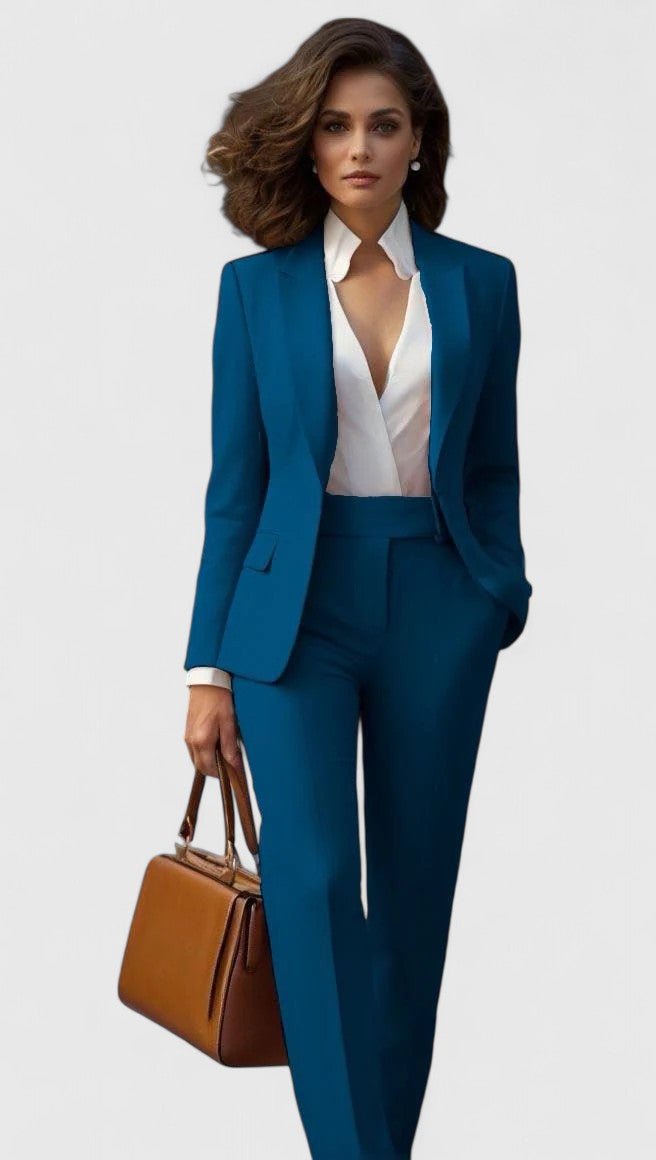 Ava | Women's Tailored Business Suit Set Professional Blazer Trousers 0