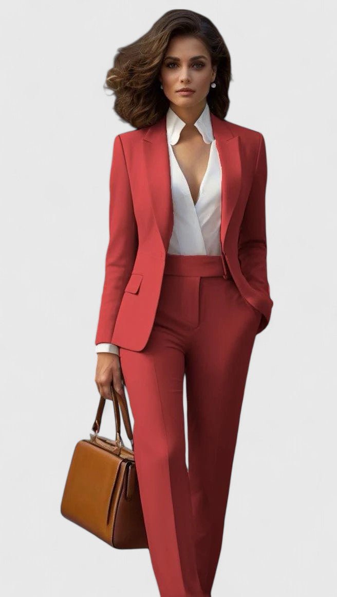 Ava | Women's Tailored Business Suit Set Professional Blazer Trousers 1
