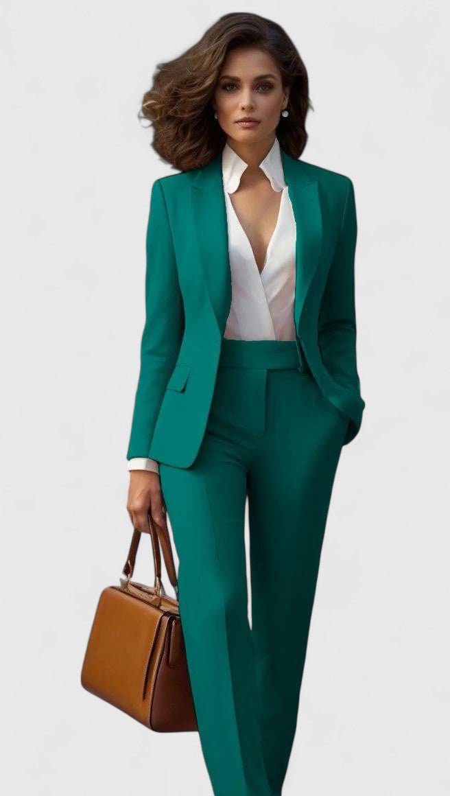 Ava | Women's Tailored Business Suit Set Professional Blazer Trousers 3