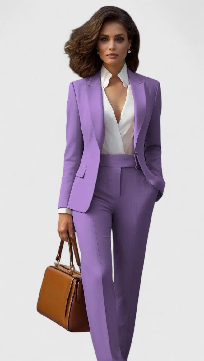 Ava | Women's Tailored Business Suit Set Professional Blazer Trousers 5