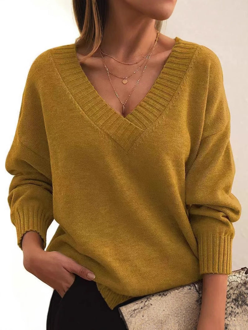 Avery - Cozy V-Neck Knit Sweater for Everyday Wear