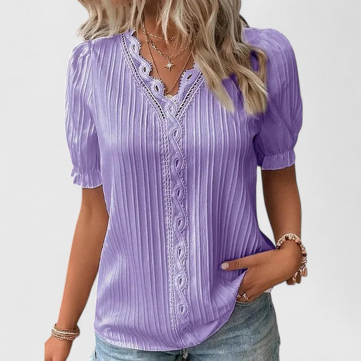Avienne | Chic V-Neck Blouse for Any Occasion