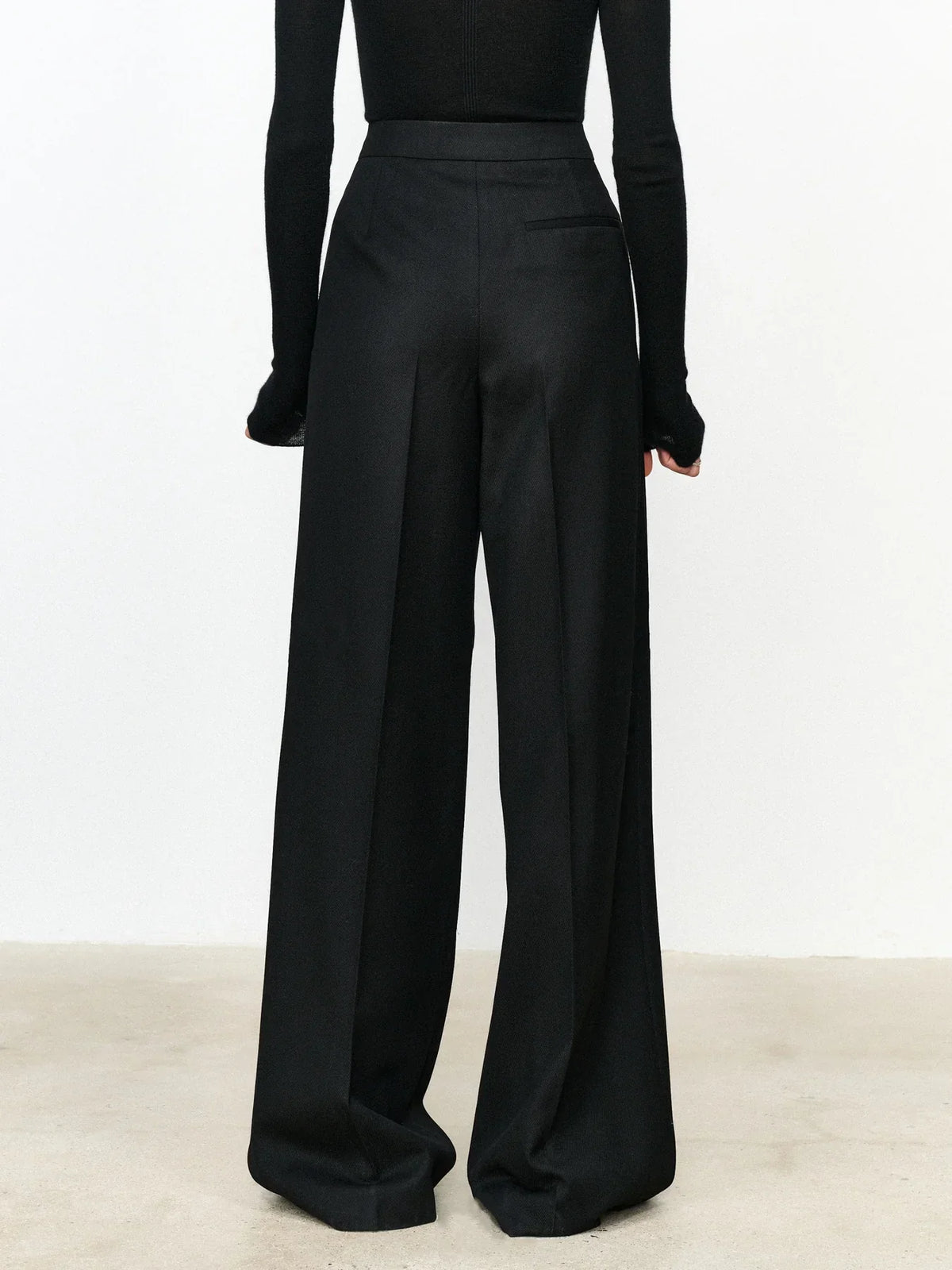 Women's Wide Leg Trousers | Asymmetric Waistband Design 4