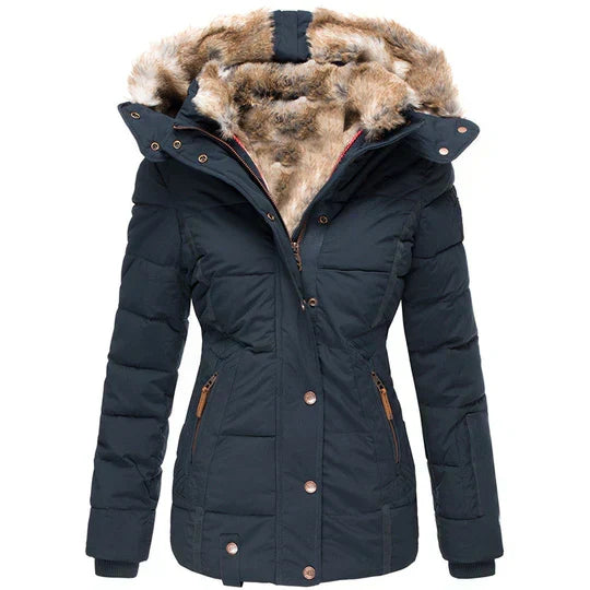 Men's Winter Jacket with Fur Hood | Quilted Warmth 1