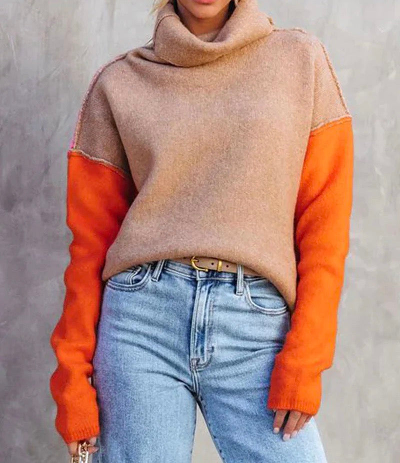 Women's Colour Block Sweater | Oversized & Cosy 3
