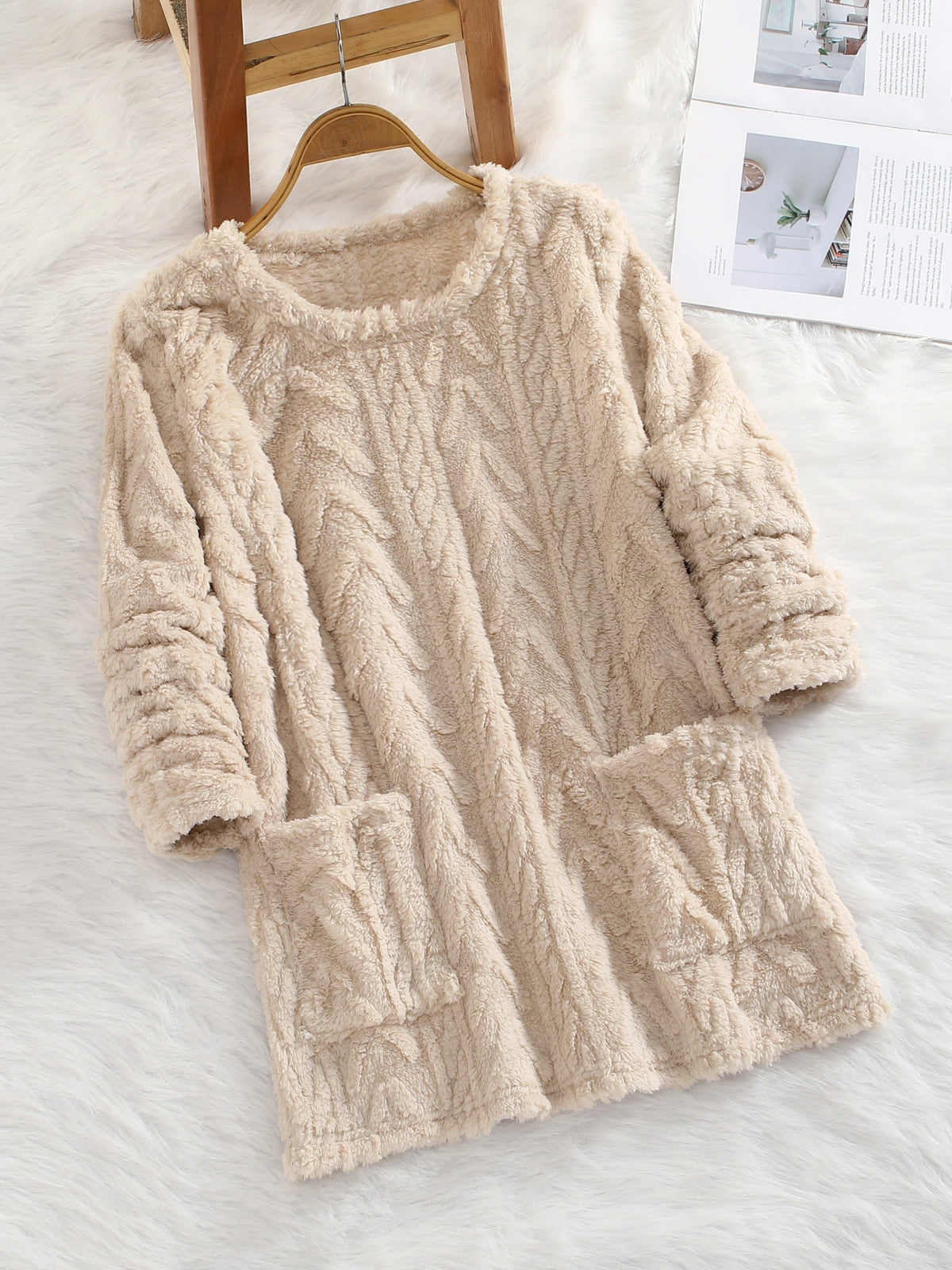 Women's Knit Sweater | Loose Fit & Pockets 2
