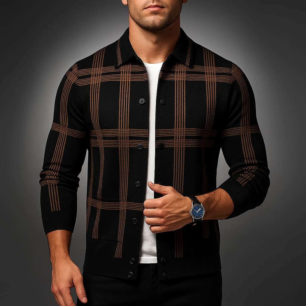Men's Cardigan Textured Knit Relaxed Fit Breathable with Ribbed Cuffs 2