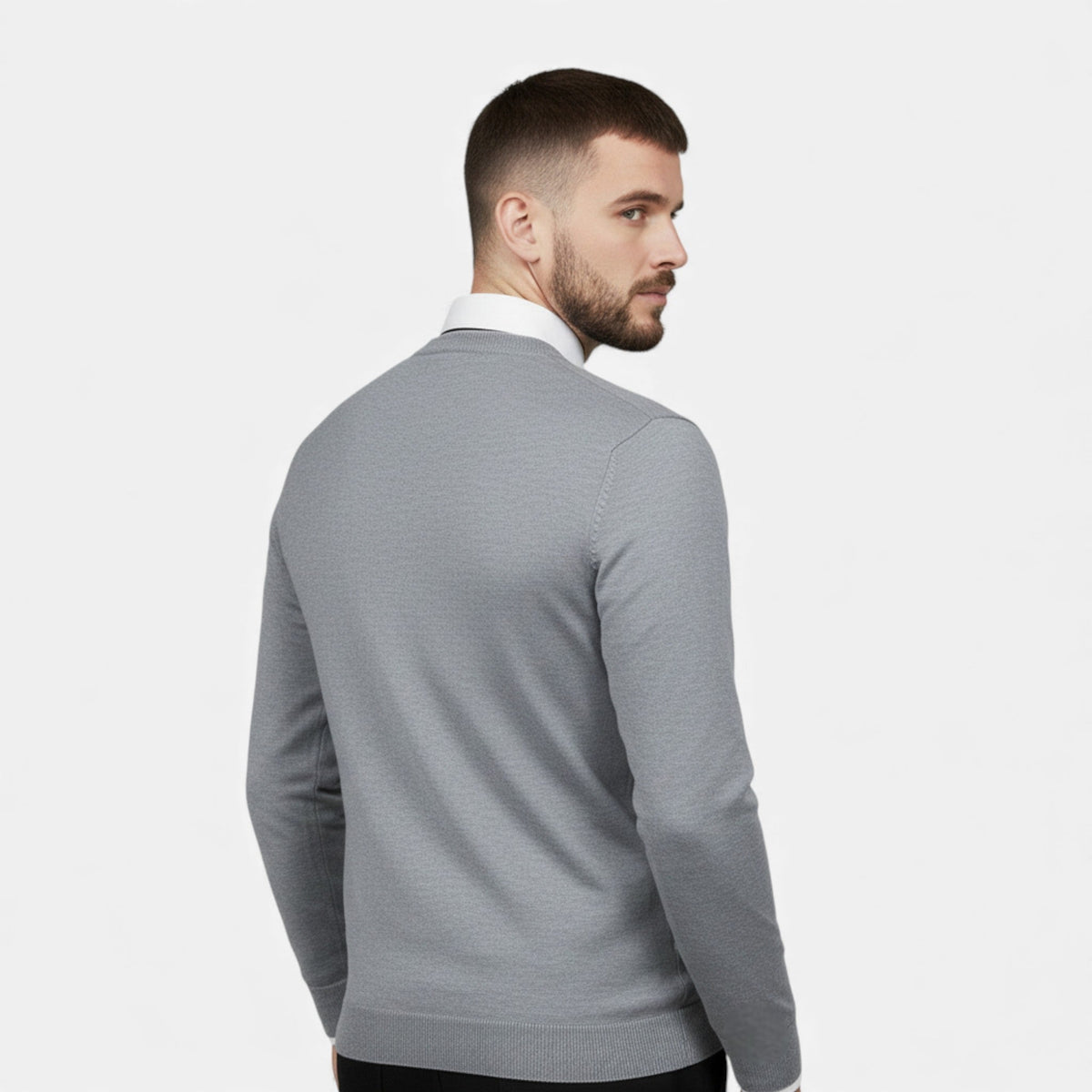 Men's V-Neck Knit Sweater | Soft & Warm 6