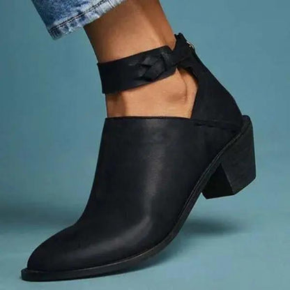 Block Heel Ankle Boots for Women – Elegant & Versatile Style 1