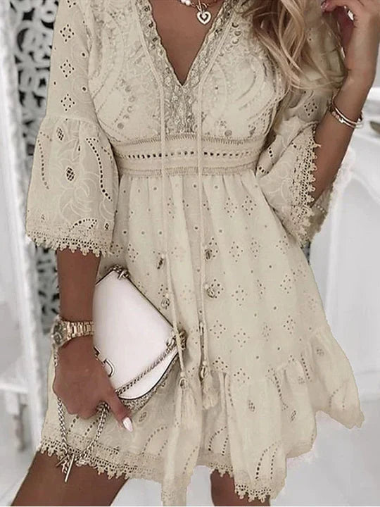 Boho Summer Dress with Embroidery 0