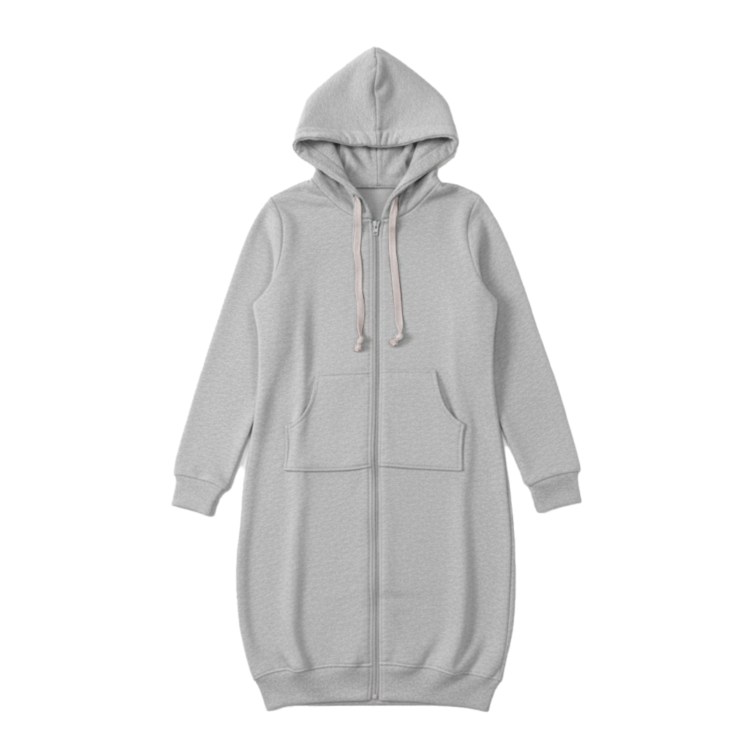 Bonnie - Cozy Longline Zip Hoodie for Everyday Style