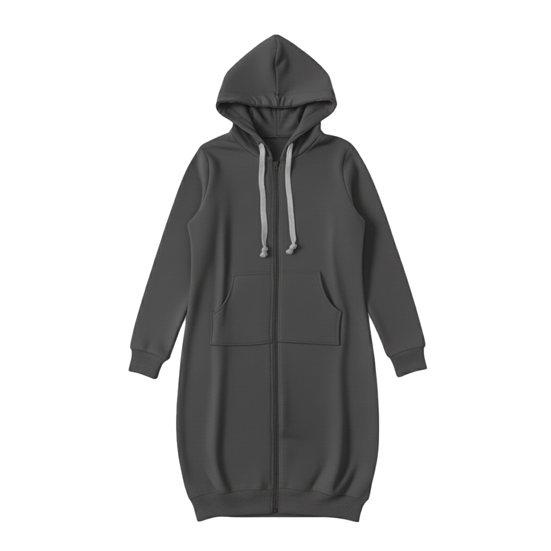 Bonnie - Cozy Longline Zip Hoodie for Everyday Style