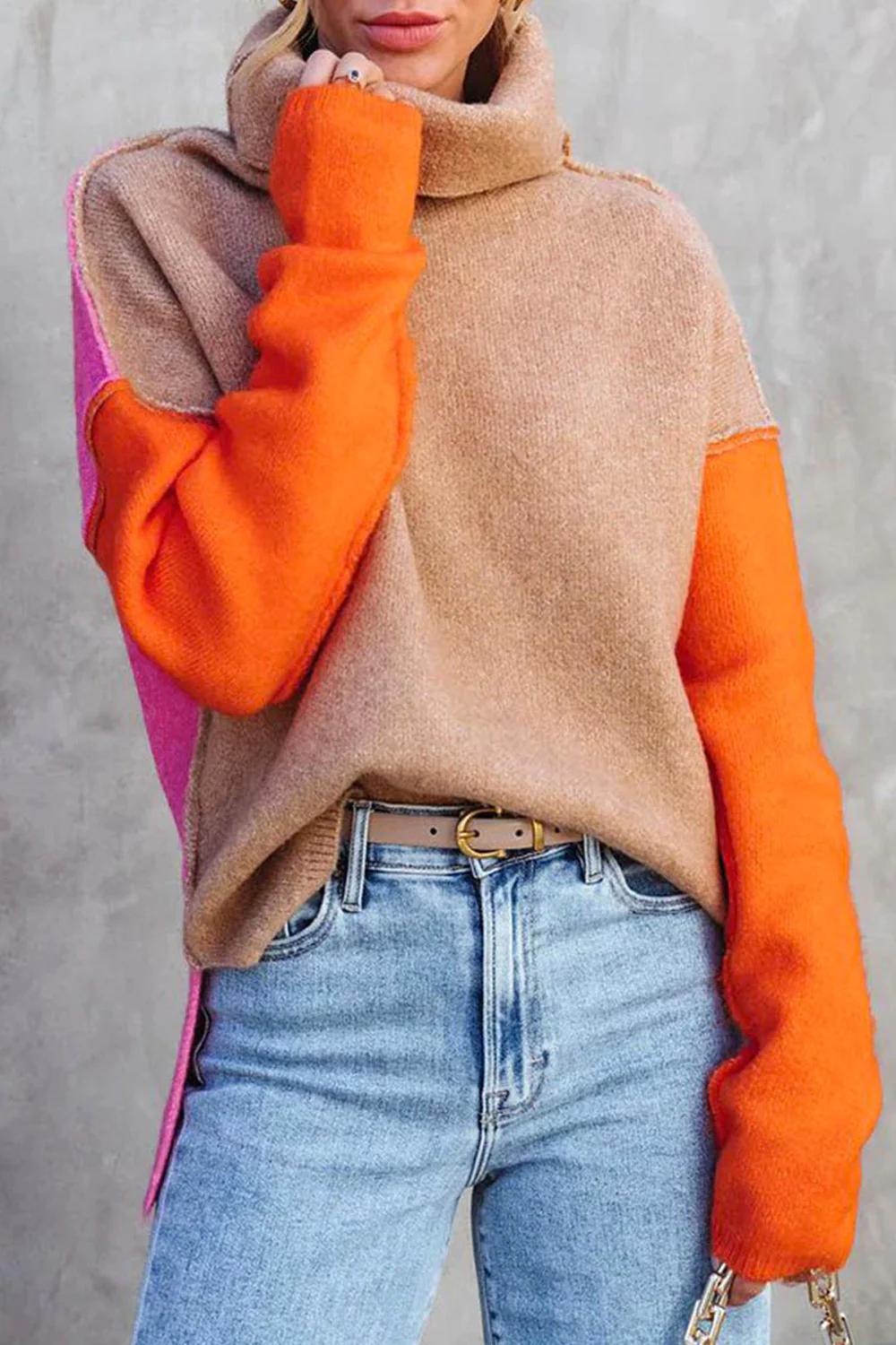 Women's Colour Block Sweater | Oversized & Cosy 2