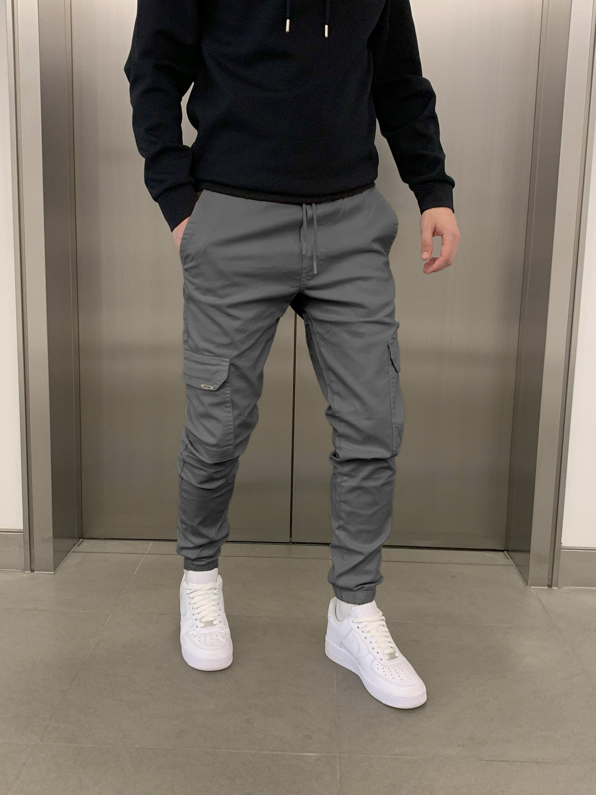 Men's Cargo Jogger Pants | Elastic Waistband & Functional Pockets 20