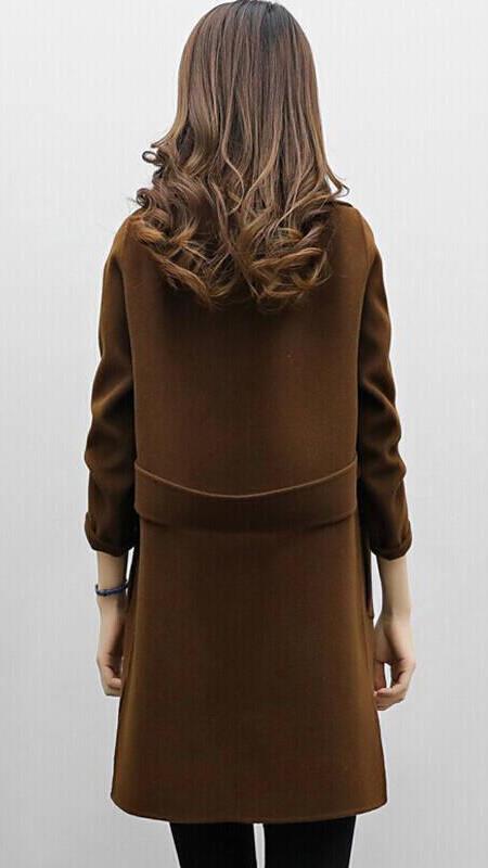 Women's Long Trench Coat | Double-Breasted & Warm 4