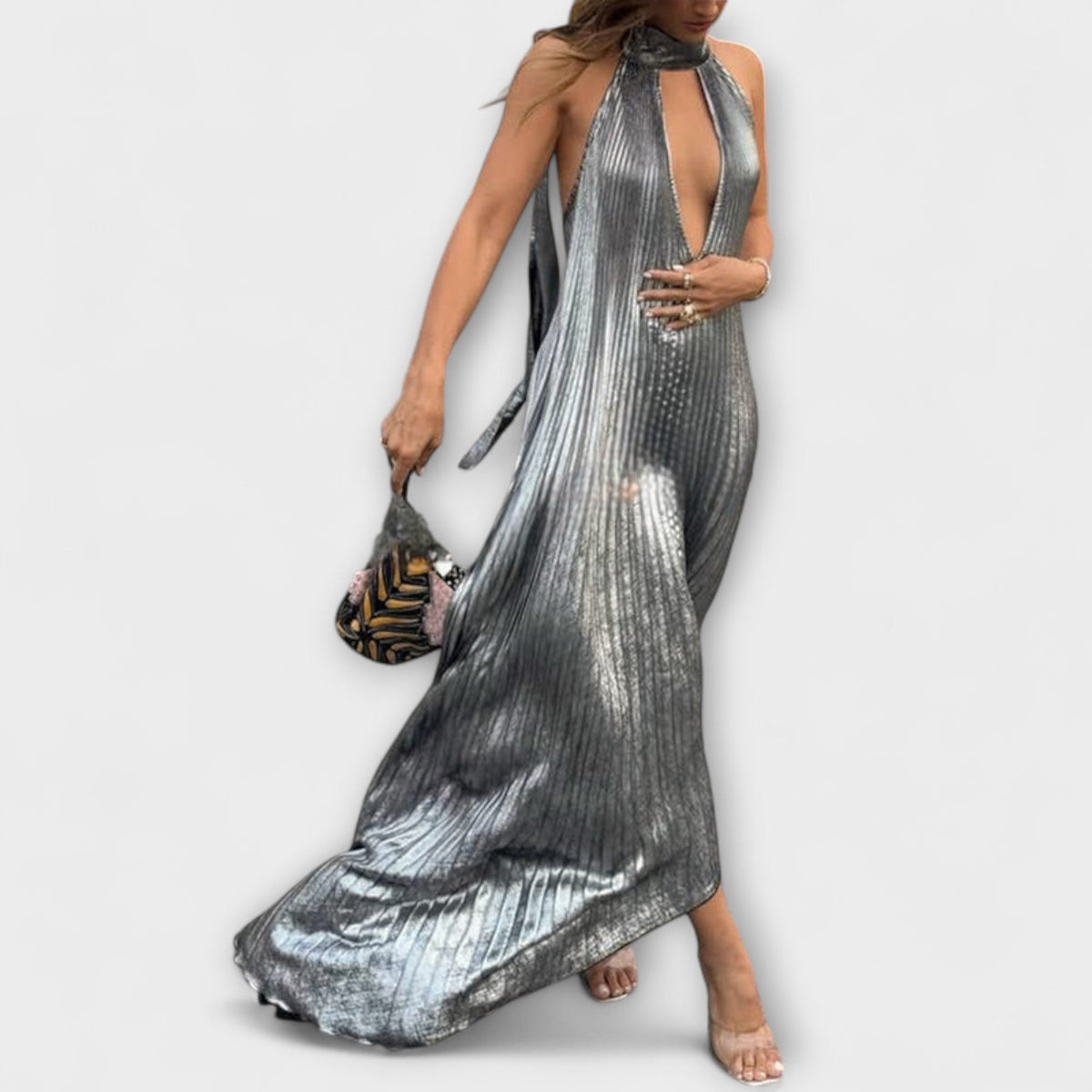 Calliope - Shimmering Pleated A-Line Prom Dress for Special Occasions