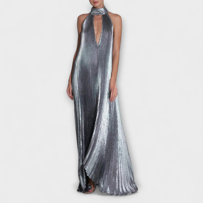 Calliope - Shimmering Pleated A-Line Prom Dress for Special Occasions