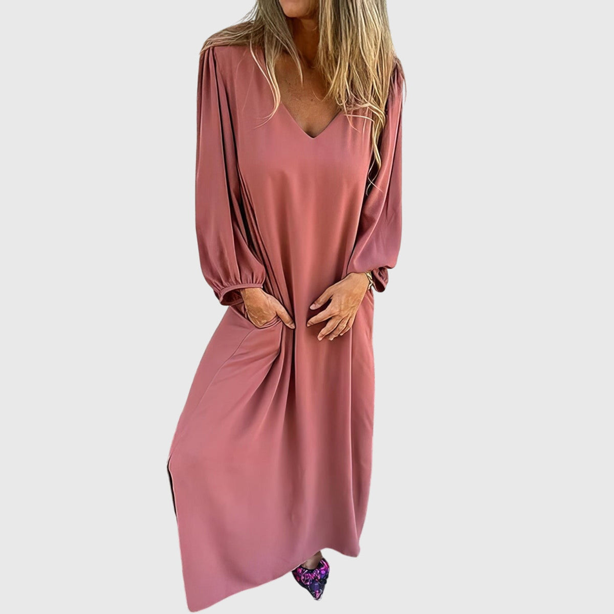 Carol - Bohemian Maxi Dress with Pockets for Every Occasion