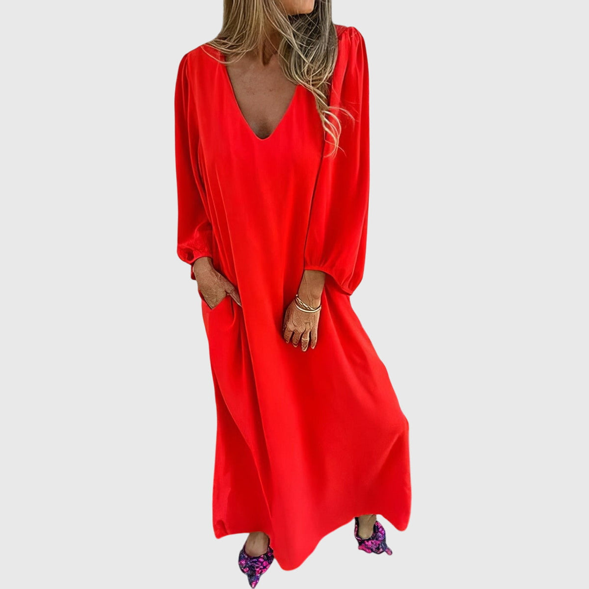 Carol - Bohemian Maxi Dress with Pockets for Every Occasion
