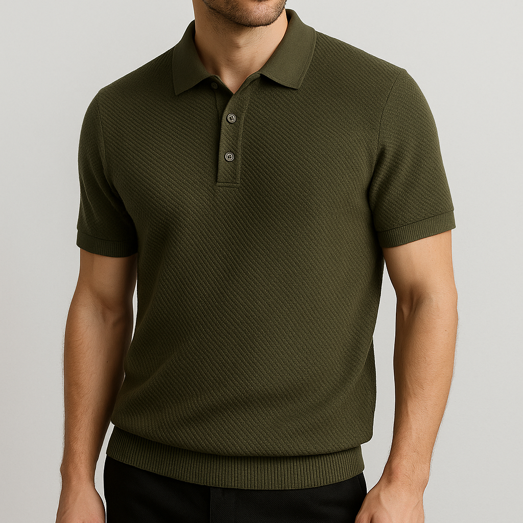 Castello Cotton Knit Polo 1