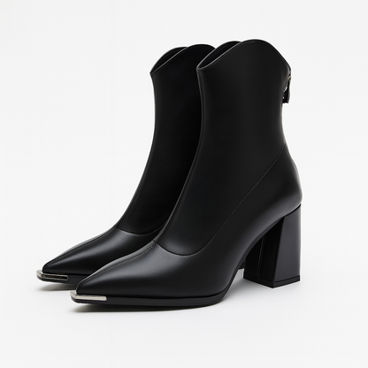 Women's Ankle Boots | Pointed Toe & Chrome Tip 1
