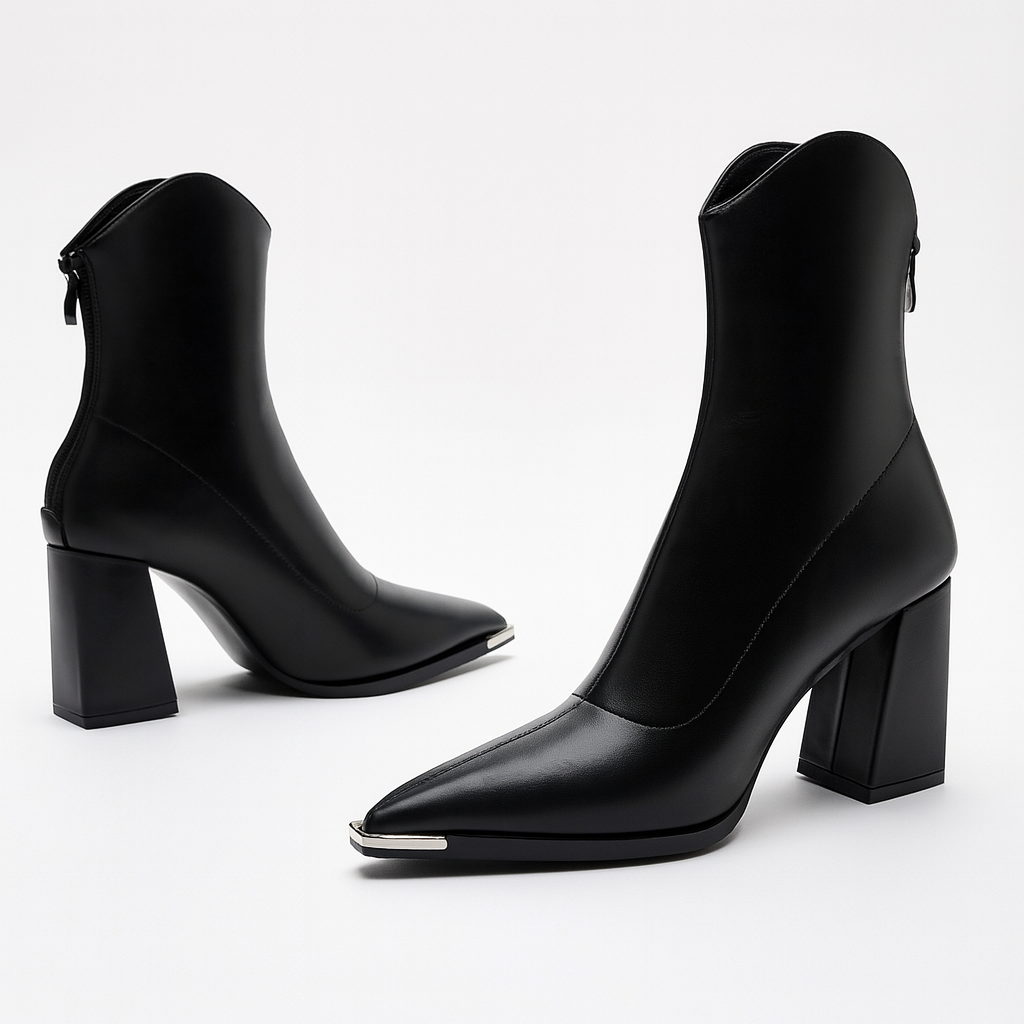 Women's Ankle Boots | Pointed Toe & Chrome Tip 2