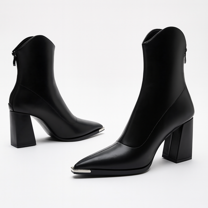 Women's Ankle Boots | Pointed Toe & Chrome Tip 2