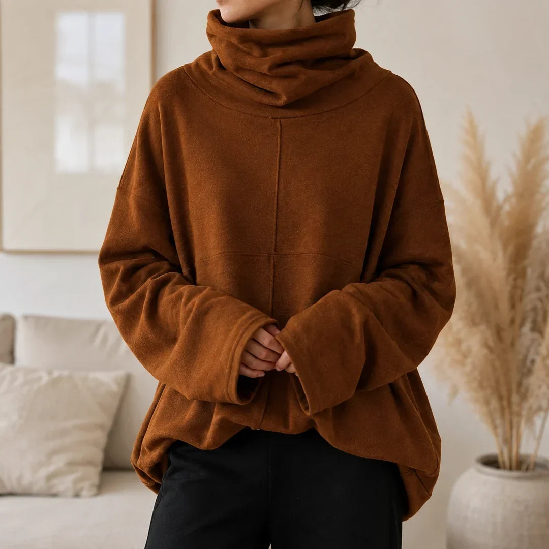 Women's Cowl-Neck Pullover | Oversized & Warm 2