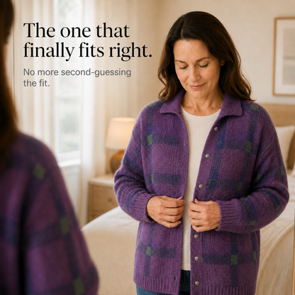 Women's Oversized Cardigan | Structured Collar & Button Front 7