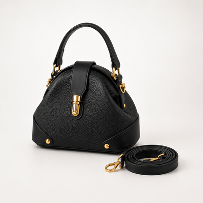 Women's Two-Tone Handbag | Doctor-Frame Shape & Hardware 20