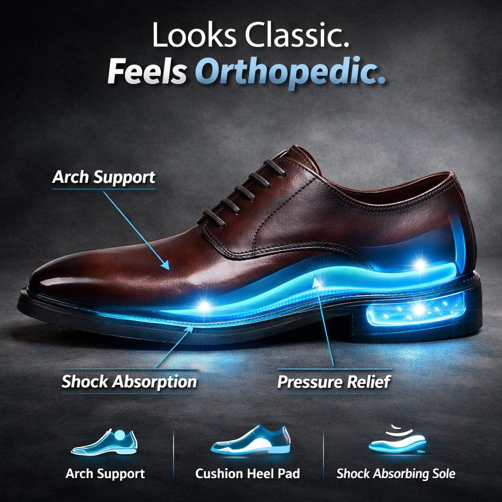 Men's Orthopedic Oxford Dress Shoes | All-Day Comfort & Support 5
