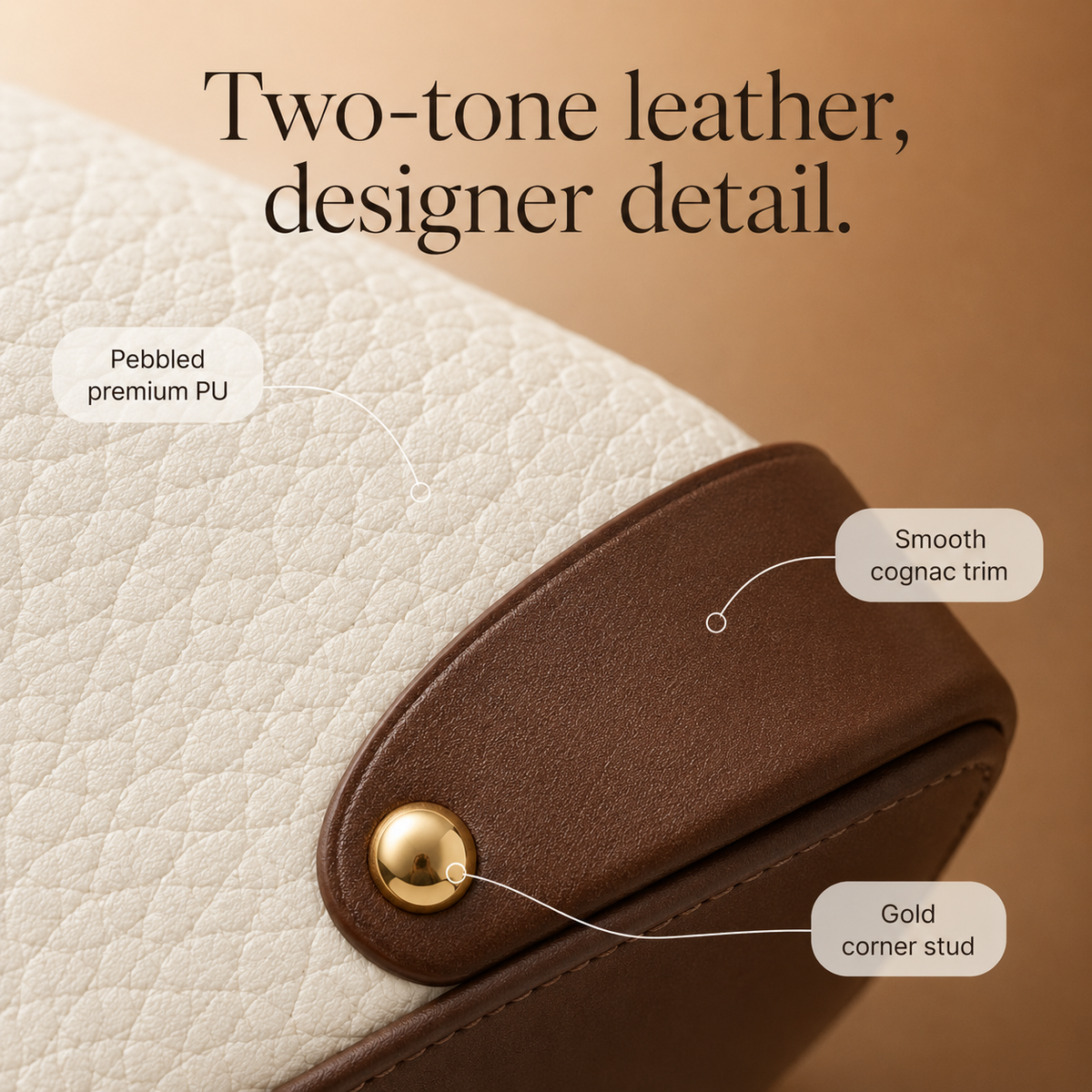 Women's Two-Tone Handbag | Doctor-Frame Shape & Hardware 8