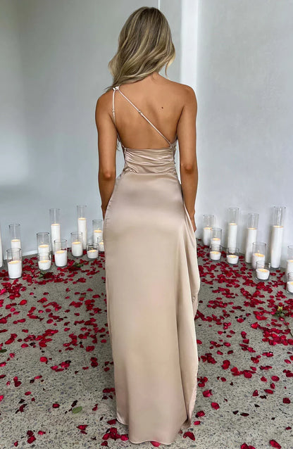 Chic Asymmetric Maxi Dress for Evening Wear
