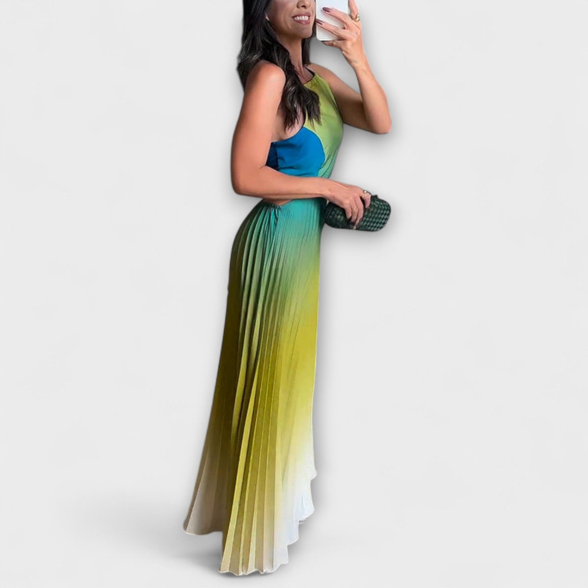 Chic Backless Tie-Dye Prom Dress