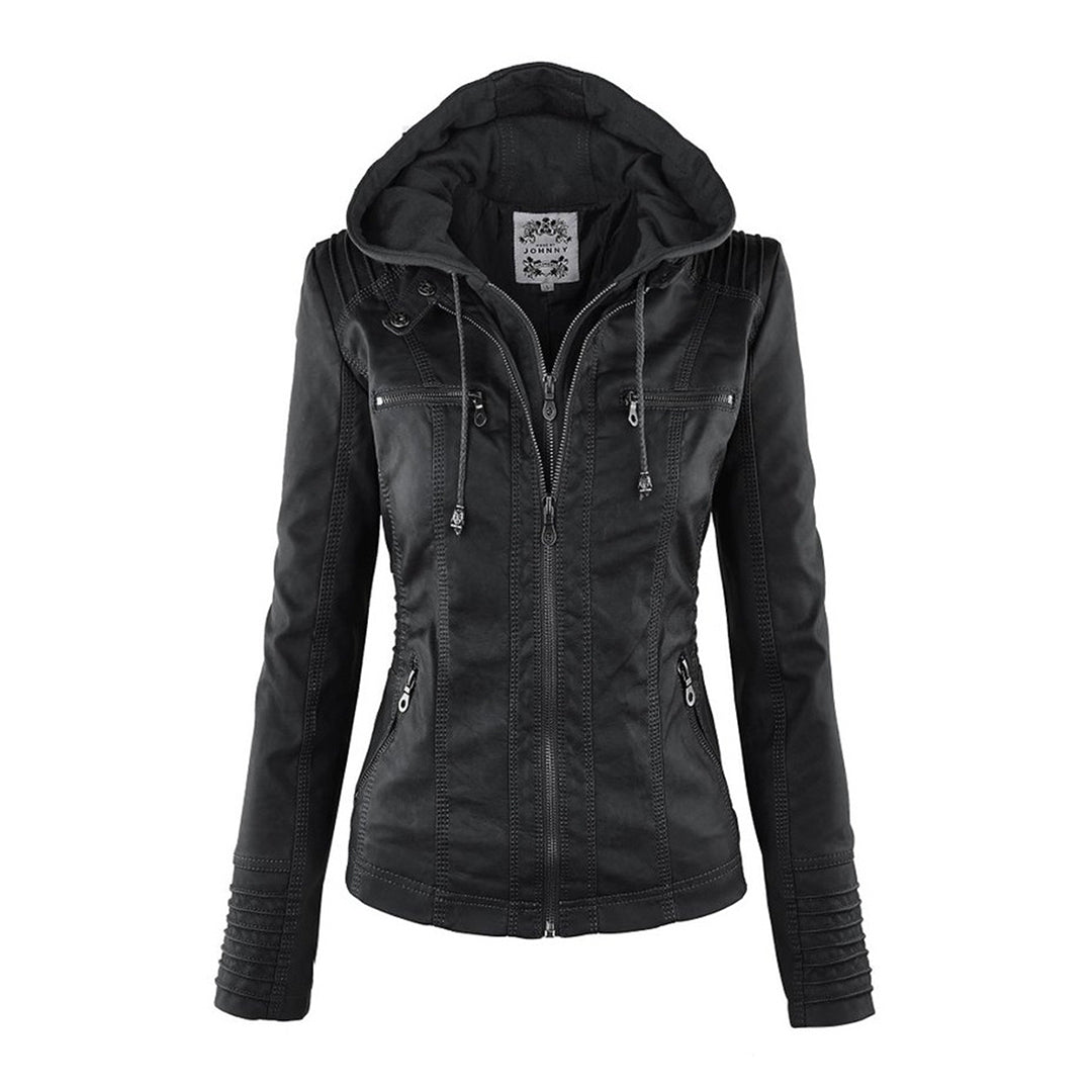 Chic Brown Hooded Zip-Up Jacket for All Seasons