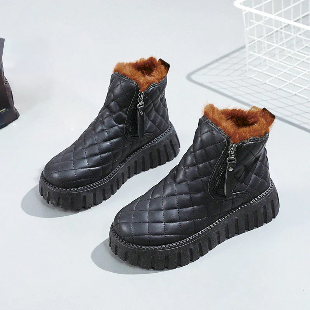 Chic Checkered Ankle Boots for Stylish Outings