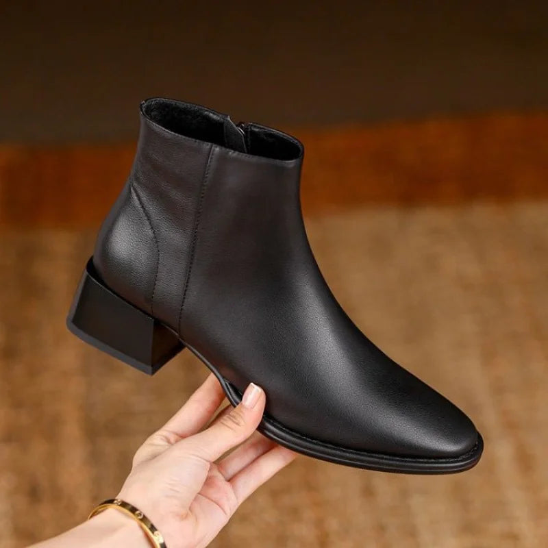 Chic Chunky Heel Ankle Boots for Stylish Outings