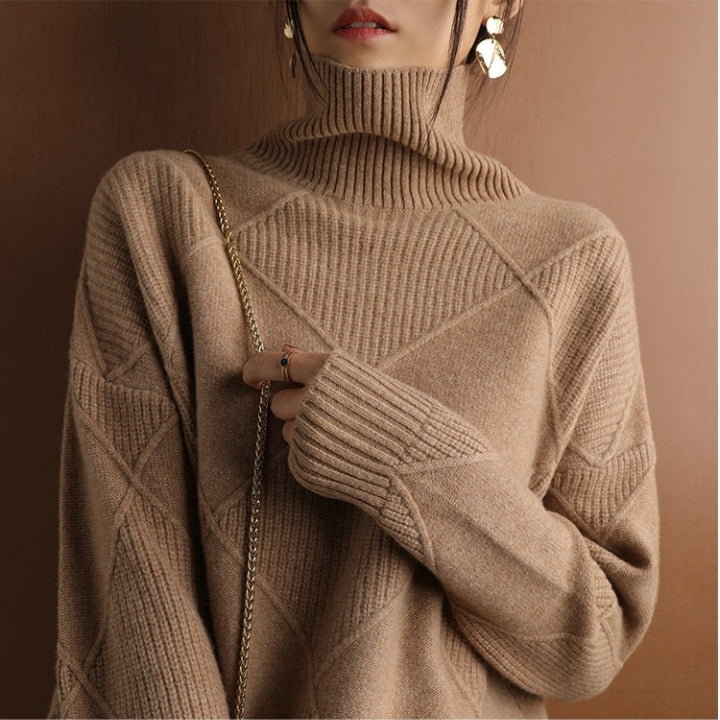 Chic Diamond Knit Sweater for Any Occasion