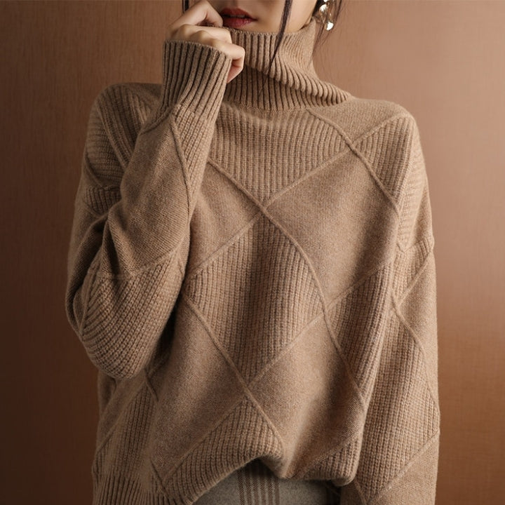 Chic Diamond Knit Sweater for Any Occasion