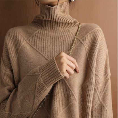 Chic Diamond Knit Sweater for Any Occasion