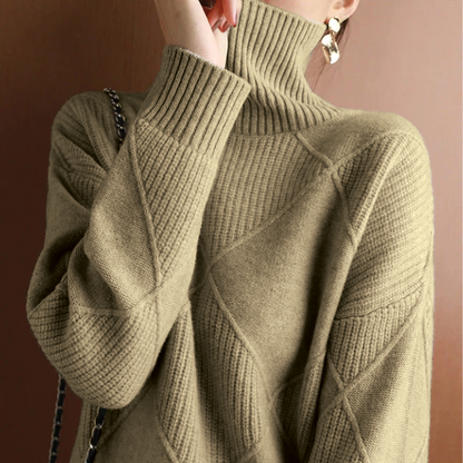 Chic Diamond Knit Sweater for Any Occasion