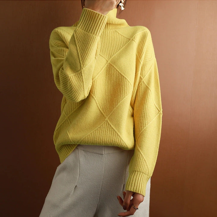 Chic Diamond Knit Sweater for Any Occasion