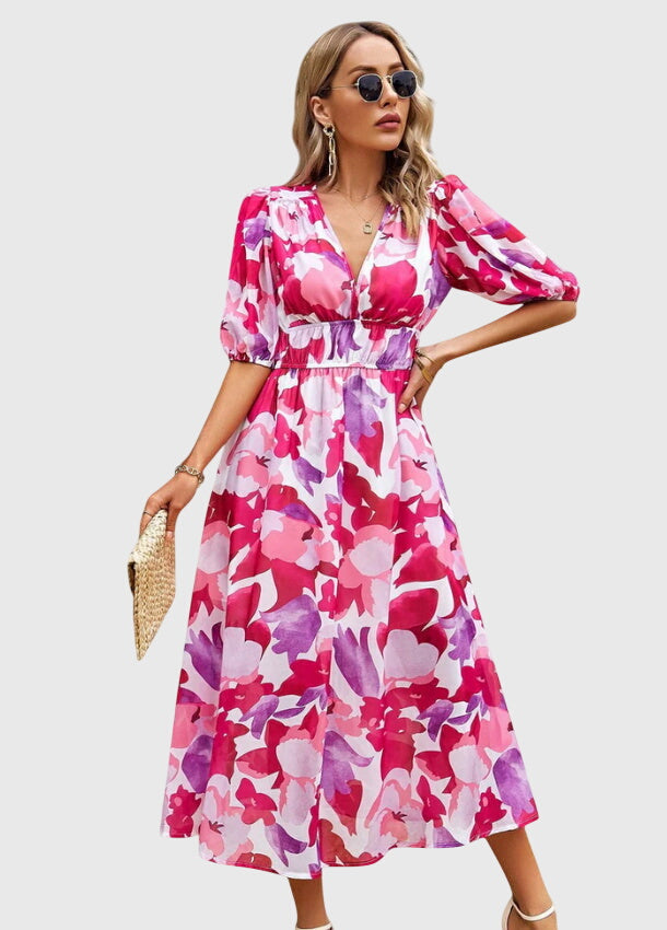 Chic Floral Midi Dress for Any Occasion