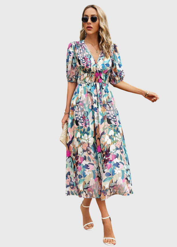 Chic Floral Midi Dress for Any Occasion